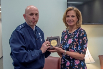 Brig. Gen. Ron Allen with NNSA Administrator Lisa E. Gordon-Hagerty.