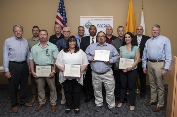 Counter Unmanned Aircraft System group receives their NNSA Security Team or Group Award.