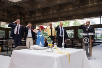 EnergyVets resource group perform the Fallen Comrade Table ceremony