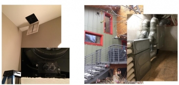 Collage of indoor air quality systems.