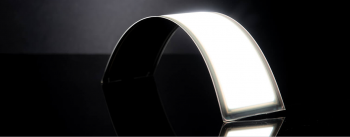 A thin, curved, high-efficiency OLED light engine from OLEDWorks.