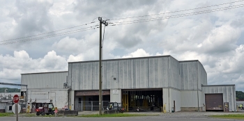 A view of the 30,817-square-foot K-1423 Toll Enrichment Facility at Oak Ridge before demolition began in August.