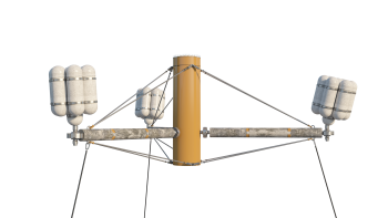 3D model illustrating SpiderFLOAT structure.