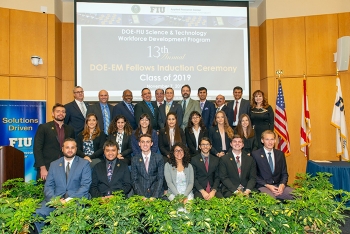 The DOE Fellows Class of 2019 gathers for a photo with participants and guests of the DOE Fellows Class of 2019 induction ceremony last week.