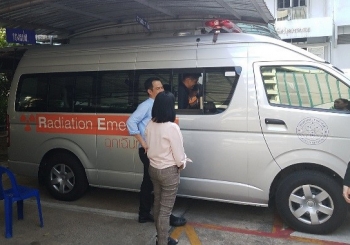NNSA personal install SPARCS equipment in OAP response vehicles in Thailand.