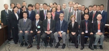 Participants in the annual Nuclear Energy Disaster Prevention Drill in Shimane, Japan.