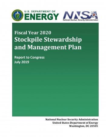 Cover of the FY2020 Stockpile Stewardship and Management Plan