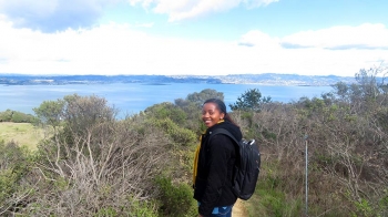 NREL researcher Juliette Ugirumurera enjoys hiking in her free time. She hiked in California a few years after moving to the United States. NREL researcher Juliette Ugirumurera enjoys hiking in her free time. She hiked in California a few years after moving to the United States.