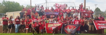 Members of the 505 New Mexico Niner Empire gather for a group photo following their annual barbecue.