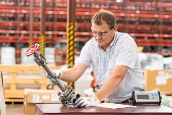 Savannah River Nuclear Solutions Receiving Inspector Eddie Walters evaluates parts delivered to the Savannah River Site based on quality assurance standards to prevent suspicious items from entering the siteâs supply chain.