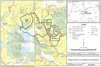Regional Map of the Gateway Mining District Project Area