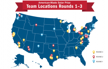 American-Made Solar Prize Team Locations Rounds 1-3