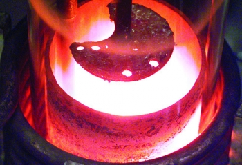Molten plutonium at Los Alamos National Laboratory