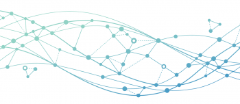 Illustrated waves and dots flowing across the page.