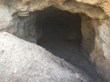 Before photo taken at the Frey 1 Mine in Utahâs Red Canyon