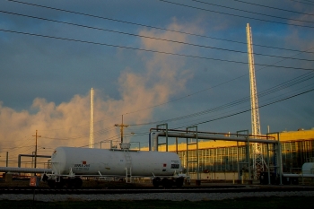 Shown is the east side of the C-400 Building after recent cleanup efforts.