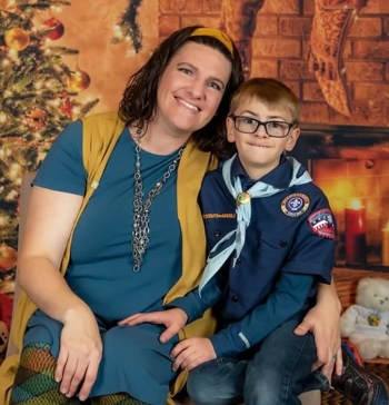 Beth Walker, an engineer at the NNSAâs Kansas City Field Office, and her son Nathan, who has a rare genetic disease that gives him little or no immune defenses.