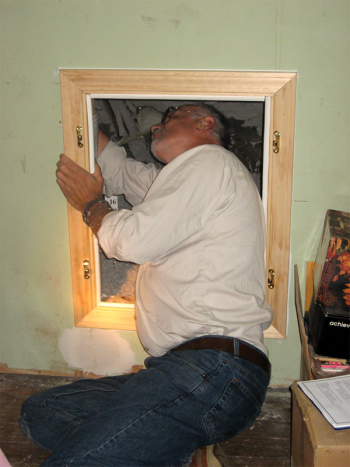 Energy auditor performing monitoring.