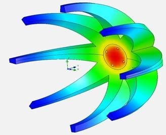 Thermal simulation of Eatonâs 3D-printed heat sink concept.