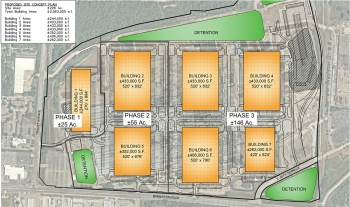 A rendering of how the proposed Banister Site complex will look when completed.