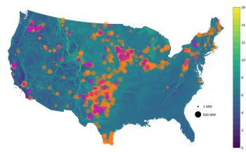 Map of wind projects.