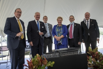 From left, Aiken Mayor Rick Osbon, South Carolina Gov. Henry McMaster, DOE Savannah River Laboratory Office Director Tony Polk, University of South Carolina-Aiken Chancellor Dr. Sandra J. Jordan, Rep. Joe Wilson of South Carolina