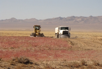 Revegetation activities at the Tonopah Test Range.