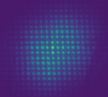 An X-ray image taken with a novel X-ray wavefront imager results in high precision measurements of intensity and direction of the X-ray beam. An X-ray image taken with a novel X-ray wavefront imager results in high precision measurements of intensity and direction of the X-ray beam.