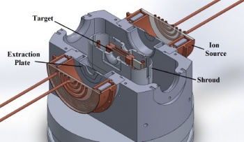 Schematic view of the interior of the High Flux Neutron Generator HFNG. Schematic view of the interior of the High Flux Neutron Generator HFNG.