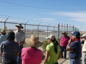 LM Shiprock Site Manager Mark Kautsky addresses Diné Uranium Remediation Advisory Commission members, and other federal and tribal agencies, during a tour of the Shiprock, New Mexico, Disposal Site.