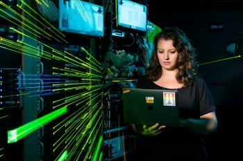 Fermilab scientist Kirsty Duffy studies mysterious particles called neutrinos. Fermilab scientist Kirsty Duffy studies mysterious particles called neutrinos.