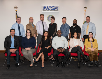 Mid-Level Leadership Development Program participants with Mark Holecek, NNSA's Kansas City Field Office Manager and Jeff Shoulta, Deputy Manager.