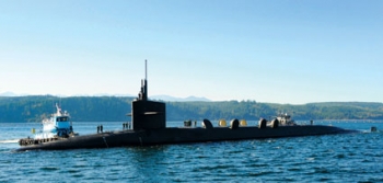 The Ohio-class ballistic submarine USS Alabama returns to Naval Base Kitsap from a deterrent patrol. The USS Alabama is one of 1