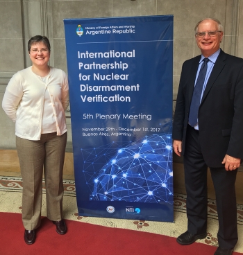 Michele Smith, Deputy Director of NNSAâs Office of Nuclear Verification and Co-chair of Working Group 3, and Dan Decman, scienti