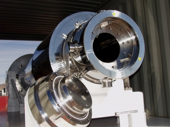 A truck cask with its lid removed