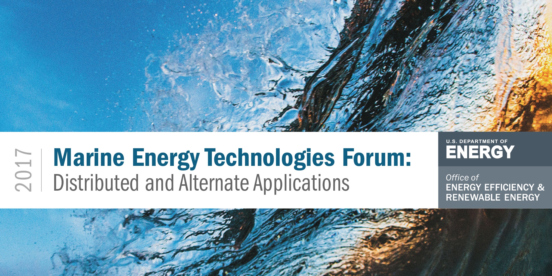 Marine Energy Technologies Forum Distributed and Alternate Applications Department of Energy