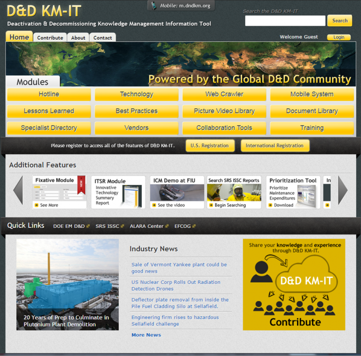 Deactivation & Decommissioning Knowledge Management Information Tool (D&D KM-IT) Deactivation & Decommissioning Knowledge Management Information Tool (D&D KM-IT)