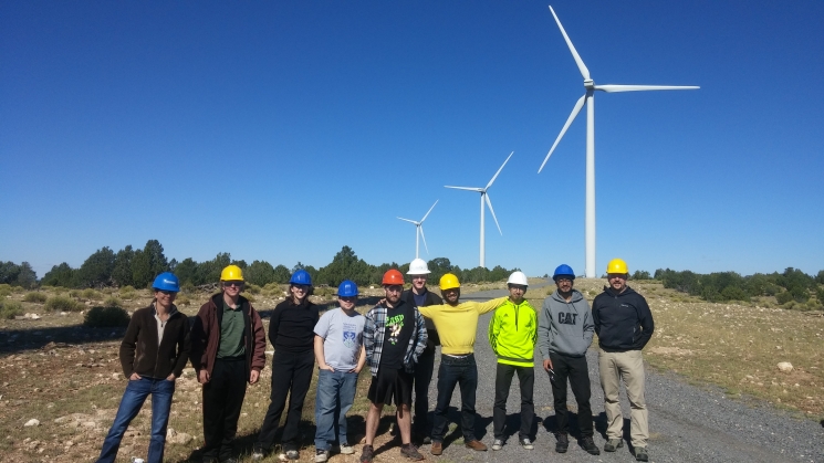 Team members at the Perrin Ranch Wind Farm. Team members at the Perrin Ranch Wind Farm.