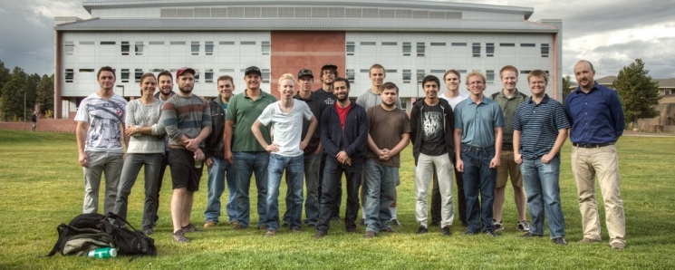 Team Roster: Anas Alkandari, Mechanical Engineering; Randon Allen, Electrical Engineering; Hashim Alramadhan, Mechanical Engineering; Jessica Bauer, Mechanical Engineering; Luke Baxter, Business Administration; Thomas Begay, Business Administration; Connor Campbell, Business Administration; Nathan Ceniceros, Mechanical Engineering; Norman Clark, Mechanical Engineering; Michael Coil, Business Administration; Jeremy Cook, Mechanical Engineering; Nathan DeHeer, Business Administration; Adam DeSerio, Business Administration; Michael Evans, Electrical Engineering; Dakota Grizzle, Business Administration; Korey Holaas, Electrical Engineering; Carl Lambright, Business Administration; Kyle Lyndsay, Business Administration; Nathan McWhirter, Business Administration; James Melton, Mechanical Engineering; Scott Muente, Mechanical Engineering; Brock Pellerin, Electrical Engineering; Tyler Richard, Mechanical Engineering; Jess Robinson, Electrical Engineering; Zachary Sabol, Electrical Engineering; Ryan Schatz, Mechanical Engineering; Blake Skorich, Business Administration; Kyle Thompson, Business Administration; Michael Wertz, Mechanical Engineering; Brayden Worrell, Electrical Engineering
Team Roster: Anas Alkandari, Mechanical Engineering; Randon Allen, Electrical Engineering; Hashim Alramadhan, Mechanical Engineering; Jessica Bauer, Mechanical Engineering; Luke Baxter, Business Administration; Thomas Begay, Business Administration; Connor Campbell, Business Administration; Nathan Ceniceros, Mechanical Engineering; Norman Clark, Mechanical Engineering; Michael Coil, Business Administration; Jeremy Cook, Mechanical Engineering; Nathan DeHeer, Business Administration; Adam DeSerio, Business Administration; Michael Evans, Electrical Engineering; Dakota Grizzle, Business Administration; Korey Holaas, Electrical Engineering; Carl Lambright, Business Administration; Kyle Lyndsay, Business Administration; Nathan McWhirter, Business Administration; James Melton, Mechanical Engineering; Scott Muente, Mechanical Engineering; Brock Pellerin, Electrical Engineering; Tyler Richard, Mechanical Engineering; Jess Robinson, Electrical Engineering; Zachary Sabol, Electrical Engineering; Ryan Schatz, Mechanical Engineering; Blake Skorich, Business Administration; Kyle Thompson, Business Administration; Michael Wertz, Mechanical Engineering; Brayden Worrell, Electrical Engineering