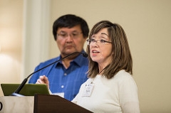 Photo of Frannie Hughes at the Office of Indian Energy Program Review.