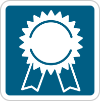 Graphic of a certification seal.
